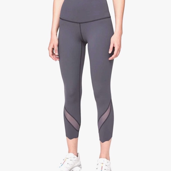 Lululemon Wunder Under Crop II *Roll Down Scallop Full-On Luxtreme 23” Moonwalk - Picture 2 of 9